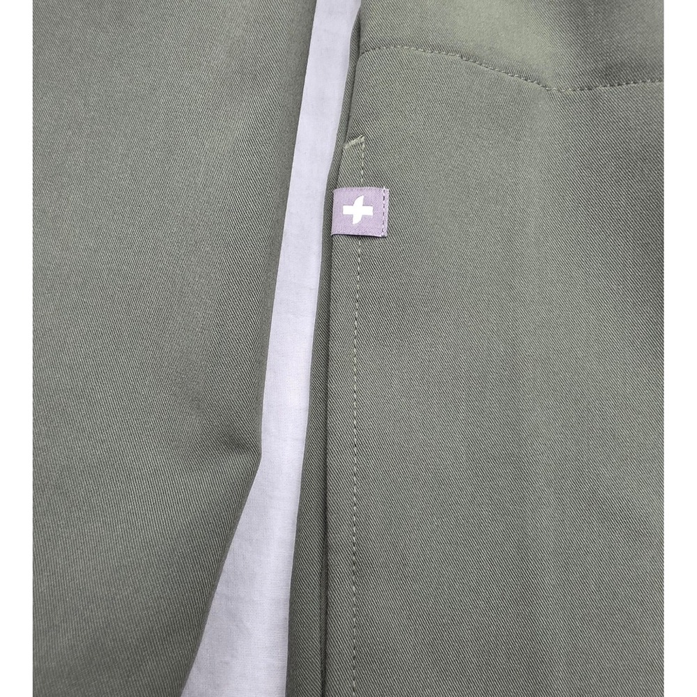 Figs Technical Collection Olive Green V-Neck Long Sleeve Scrub Top XL - Picture 3 of 10